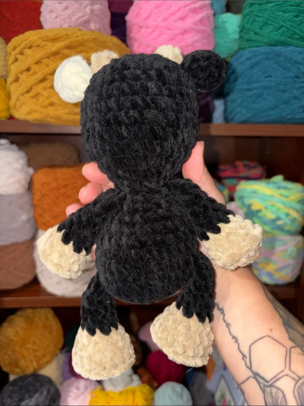 Handmade 9” Crochet Cow